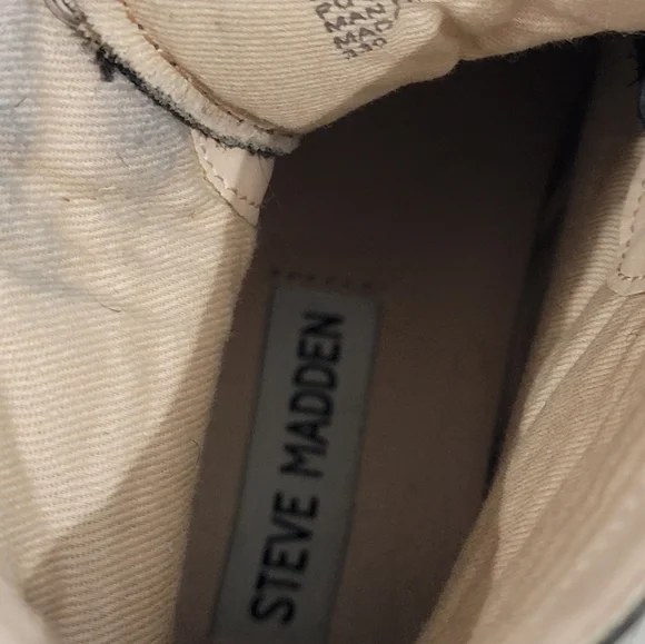 STEVE MADDEN Boom Chunky Leather Fur Tongue Lace Up Hiker Ankle Boots 6M - Picture 9 of 11